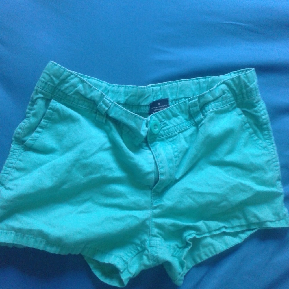 Green khaki shorts